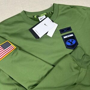 Nike BYU Cougars Therma‎ Fit Crewneck Womens XL Oversized Green Team Issued